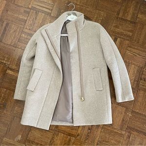 Jcrew zip up wool blend coat